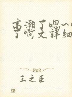 高潮了嗯~喷水了啊文详细