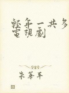 轻年一共多少集电视剧封面