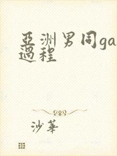 亚洲男同gay过程