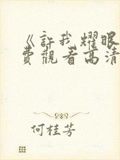 《许我耀眼》免费观看高清全集