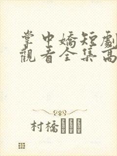 掌中娇短剧免费观看全集高清