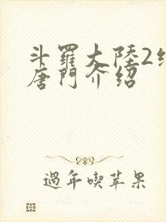 斗罗大陆2绝世唐门介绍