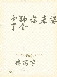 少帅你老婆又跑了全