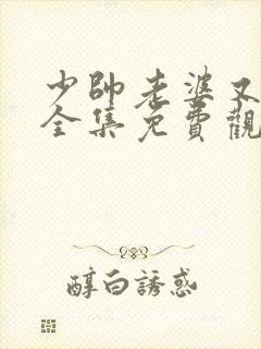 少帅老婆又跑了全集免费观看