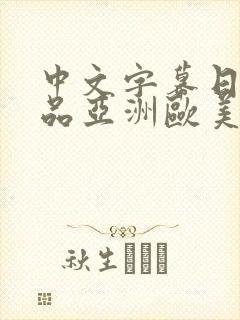 中文字幕日韩精品亚洲欧美