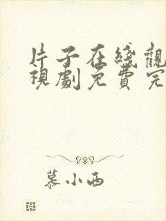 片子在线观看电视剧免费完整免费版封面