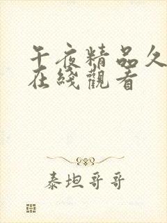 午夜精品久久久在线观看封面