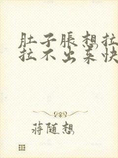 肚子胀想拉屎又拉不出来快速解决