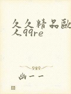 久久精品欧美黑人99re封面