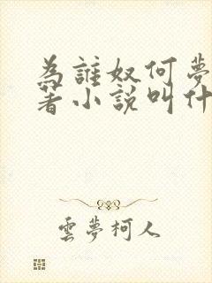 为谁奴何梦蓉原著小说叫什么名字