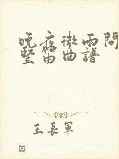 晚夜微雨问海棠竖笛曲谱