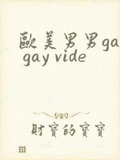 欧美男男gay gay vide