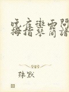 晚夜微雨问海棠拇指琴简谱