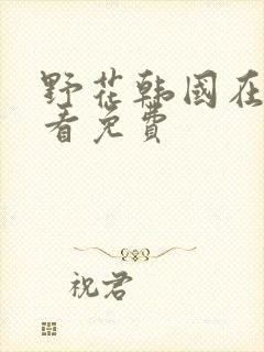 野花韩国在线观看免费