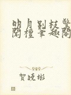 明月别枝惊鹊 闻檀笔趣阁封面