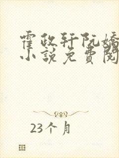 霍政轩阮娇娇的小说免费阅读封面