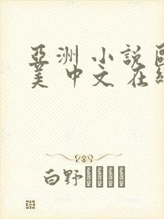 亚洲 小说 欧美 中文 在线