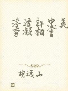 渗透许忠义和于秀凝相会