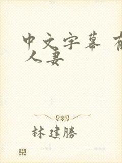 中文字幕 有码 人妻