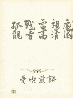 孤战电视剧免费观看高清国语版封面