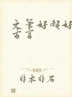 文笔好超好看的古言