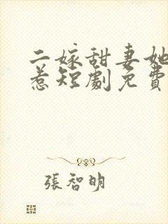 二嫁甜妻她不好惹短剧免费观看