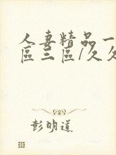 人妻精品一区二区三区/久久