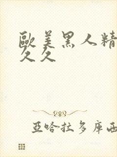 欧美黑人精品久久久