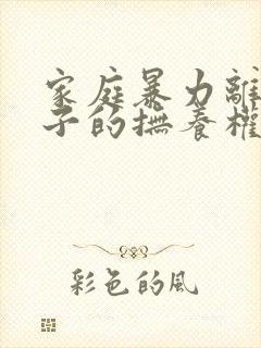 家庭暴力离婚孩子的抚养权问题