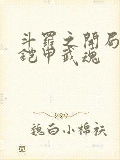 斗罗之开局觉醒铠甲武魂