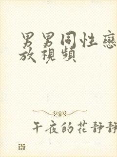 男男同性恋可播放视频