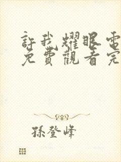 许我耀眼电视剧免费观看完整版