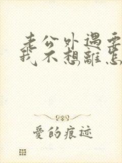 老公外遇要离婚我不想离怎么