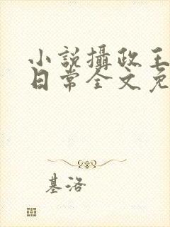 小说摄政王宠妃日常全文免费阅读