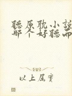 听原耽小说软件哪个好听而且免费封面