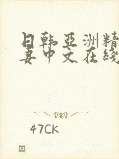 日韩亚洲精品人妻中文在线