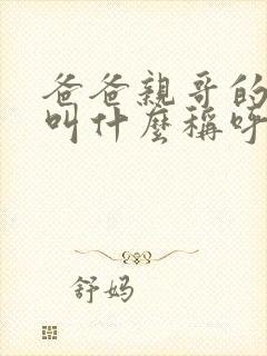 爸爸亲哥的老婆叫什么称呼