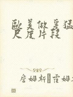 欧美做爰猛烈大尺度片段