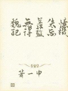 魏无羡失忆了只记得蓝忘机