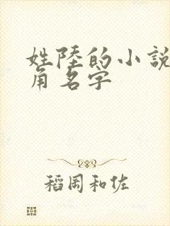 姓陆的小说女主角名字