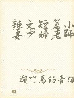 辣文短篇小说人妻少妇老师