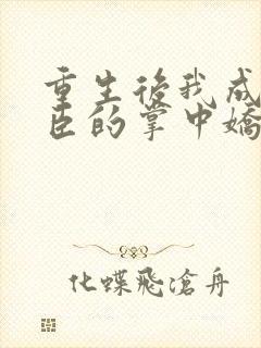 重生后我成了权臣的掌中娇小说版