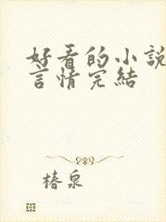 好看的小说女生言情完结封面