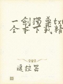 一剑独尊txt全本下载精校版