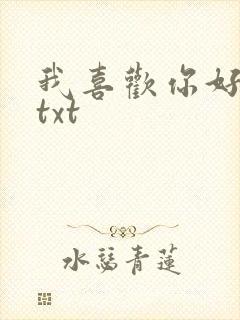 我喜欢你好多年txt