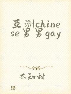 亚洲chinese男男gay