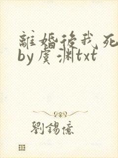 离婚后我死遁了by虞渊txt封面