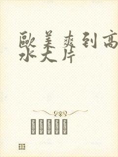 欧美爽到高潮喷水大片