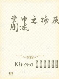 掌中之物原版无删减