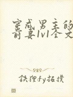 穿成男主的炮灰前妻1v1全文封面